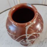 Ceramic vase handmade stoneware 60-70s signed