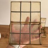 Lot deux boîtes nacre laiton