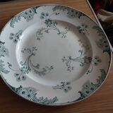 Round dish faience luneville keller and guerin model marie louise