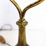 Art nouveau brass table lamp