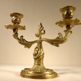 Chandelier with two brass fires