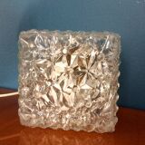 Square chiseled glass ceiling light