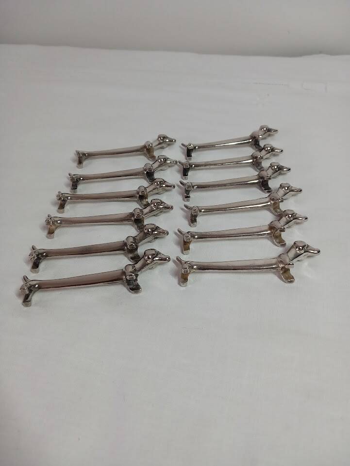 Silver metal knife holder