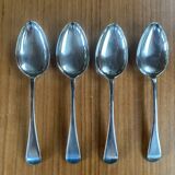 Set of 4 Dixon silver English spoons