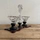 Antique cut crystal salt cellar