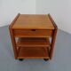 Small rollable teak chest of drawers from Dyrlund, Denmark, 1970s.