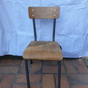 Formica tray desk set with drawer and vintage school chair for children