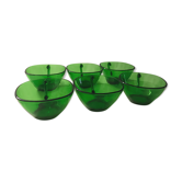6 cup green Arcopal set