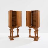 Paire de consoles d’encoignure chêne bronze attr. André Arbus 1940