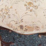 Suite de 3 fauteuils style Louis XV en bois sculpté – tapisserie tradi