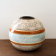 Art Deco glazed ceramic ball vase signed