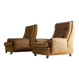 Set of two "Orchid" lounge chairs by Michel Cadestin for Airborne, France 1960s