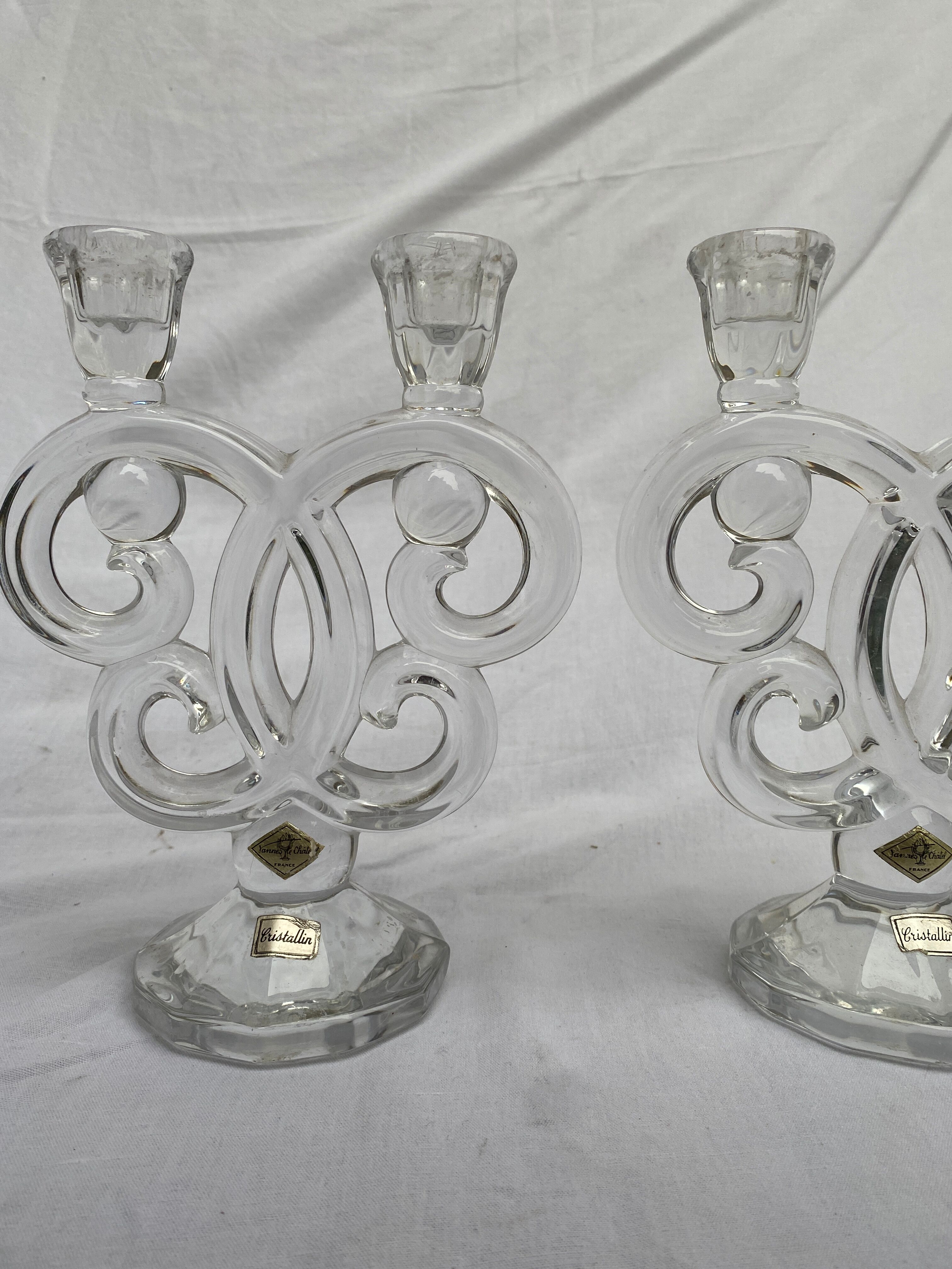 Pair of Cristallin candle holders