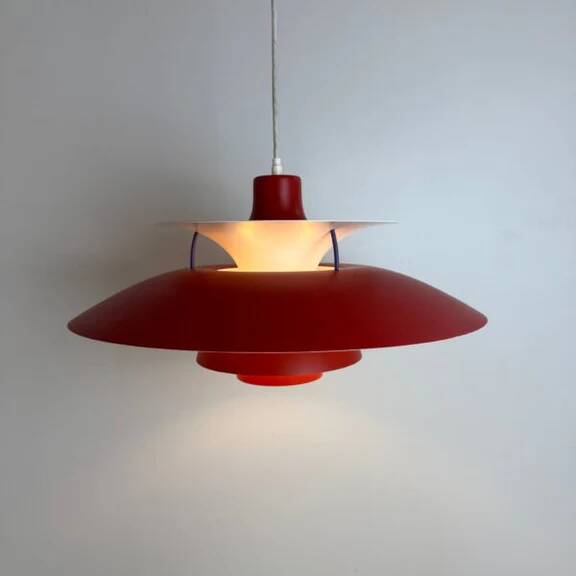 Ph5 red lamp, Poul Henningsen for Louis Poulsen, Denmark 1960
