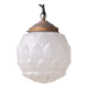 Opaque Brass and Glass Artichoke Style Pendant Light