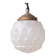 Opaque Brass and Glass Artichoke Style Pendant Light