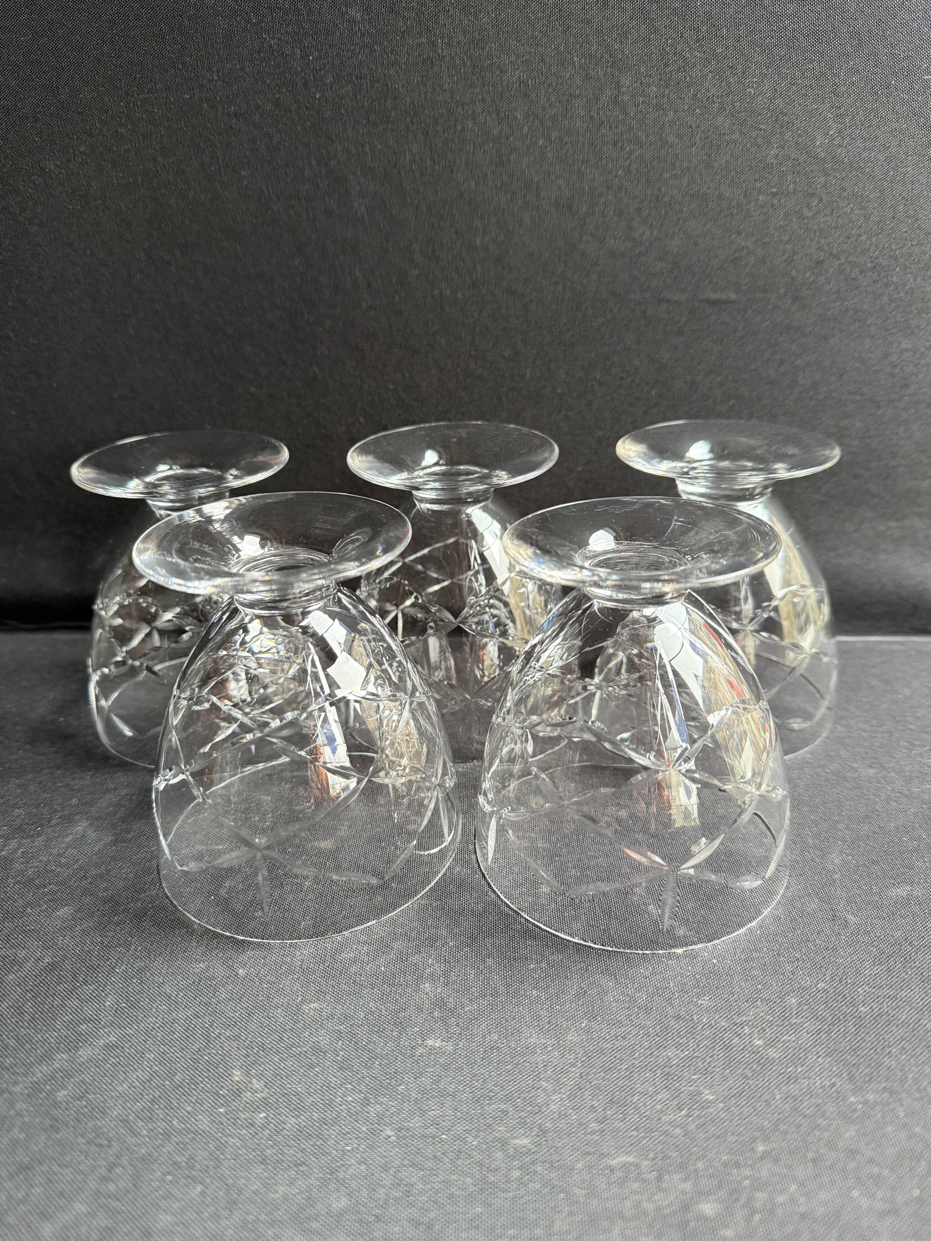 5 Verres à eau – Daum Nancy France