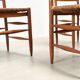 Set of six French dining chairs