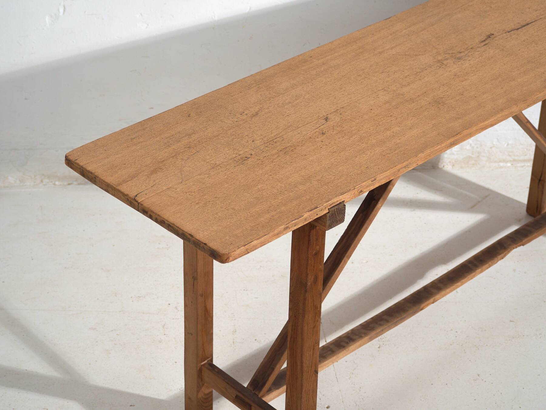 Antique Japanese work table in solid wood – wabi sabi console – Taishō–Showa period (c. 1910–1950)