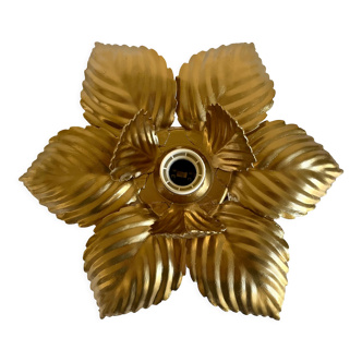 Golden flower wall lamp
