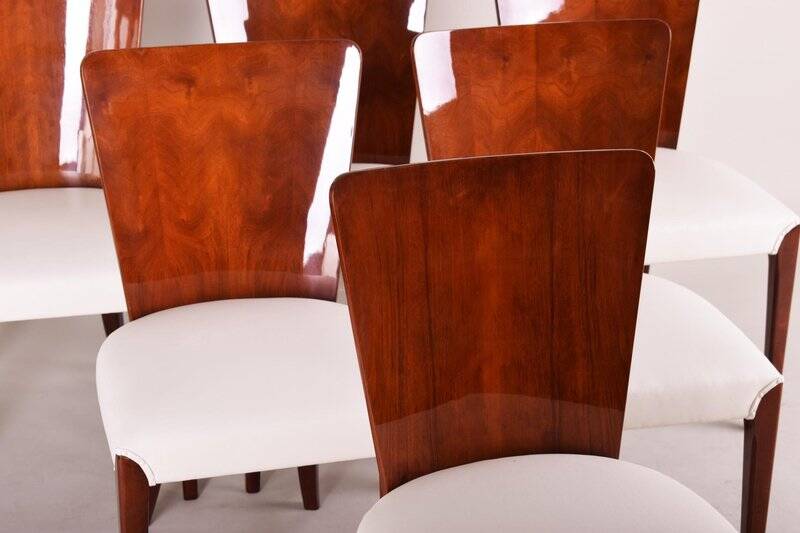 Art Deco Chairs attributed to J. Halabala for Up Závody, Czech, 1940s, Set of 6
