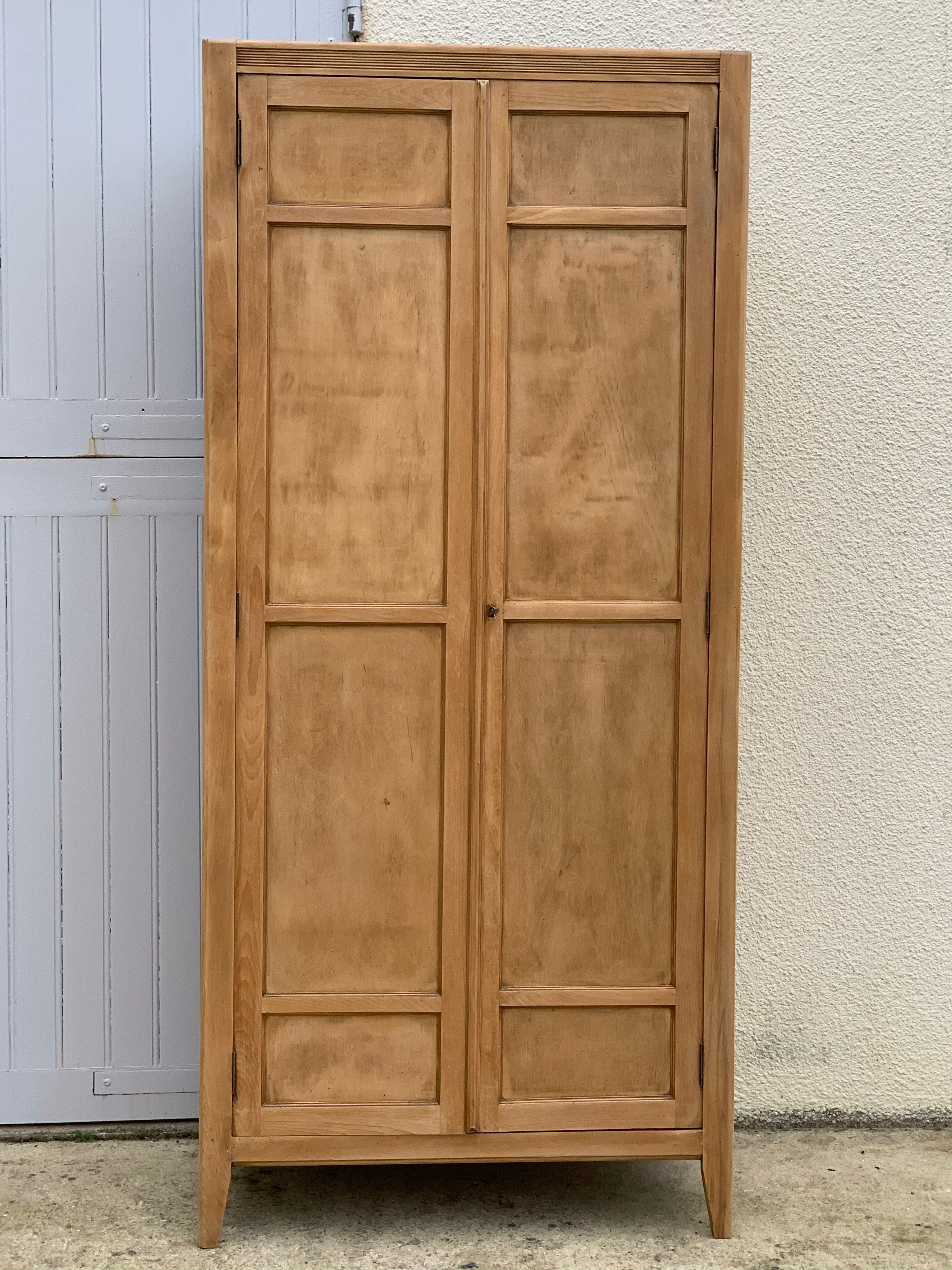 Paris raw wood cabinet 1950