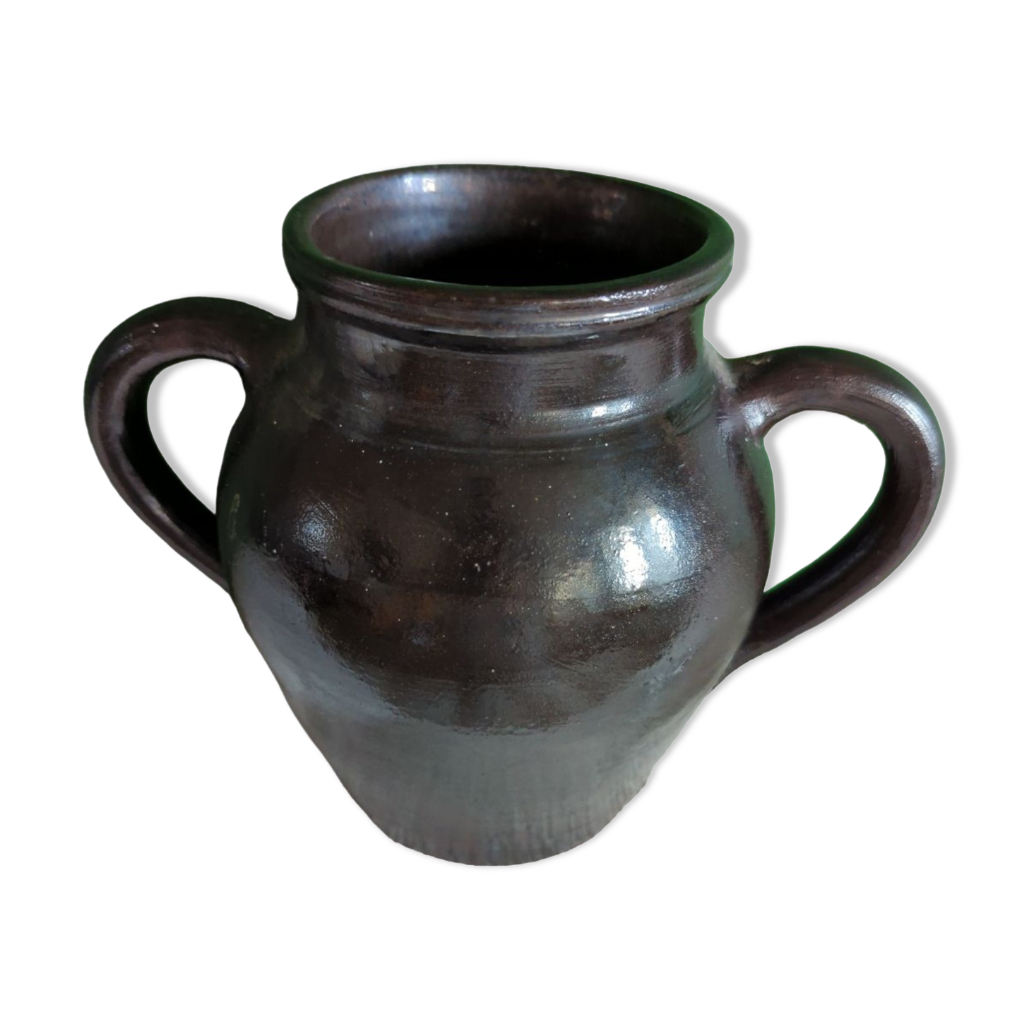 Nehou pottery vase signed Hamel