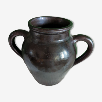 Vase en poterie de Nehou signé Hamel
