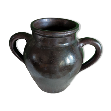 Vase en poterie de Nehou signé Hamel