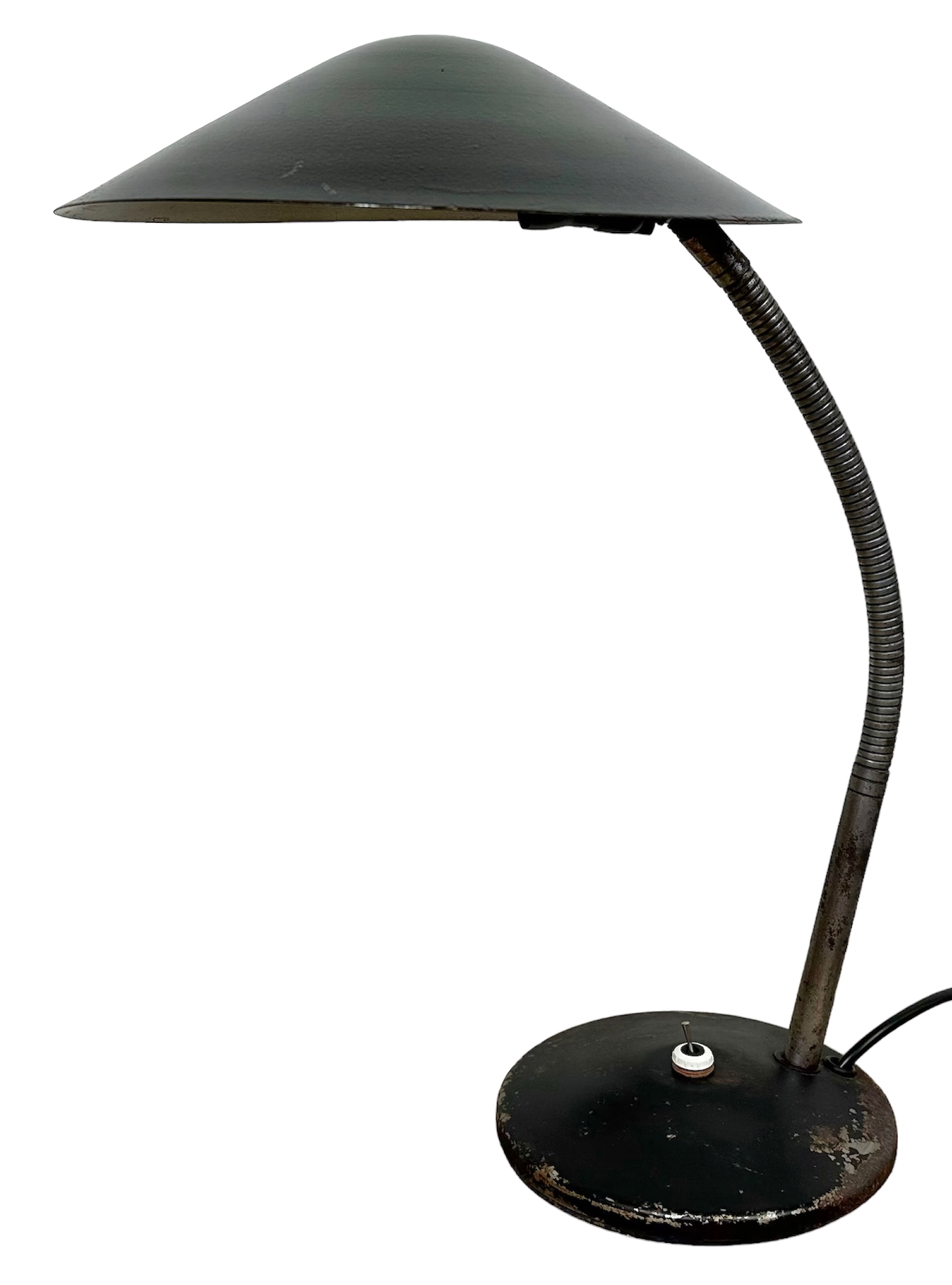 Black Industrial Gooseneck Table Lamp from Instala, 1960s
