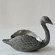 Swan catchall – Small swan-shaped dish in silver-plated metal
