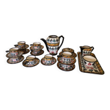 Rare complete Saint Jean de Bretagne coffee service - 10 cups, coffee pot.
