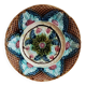 Majolica barbotine plate, French
