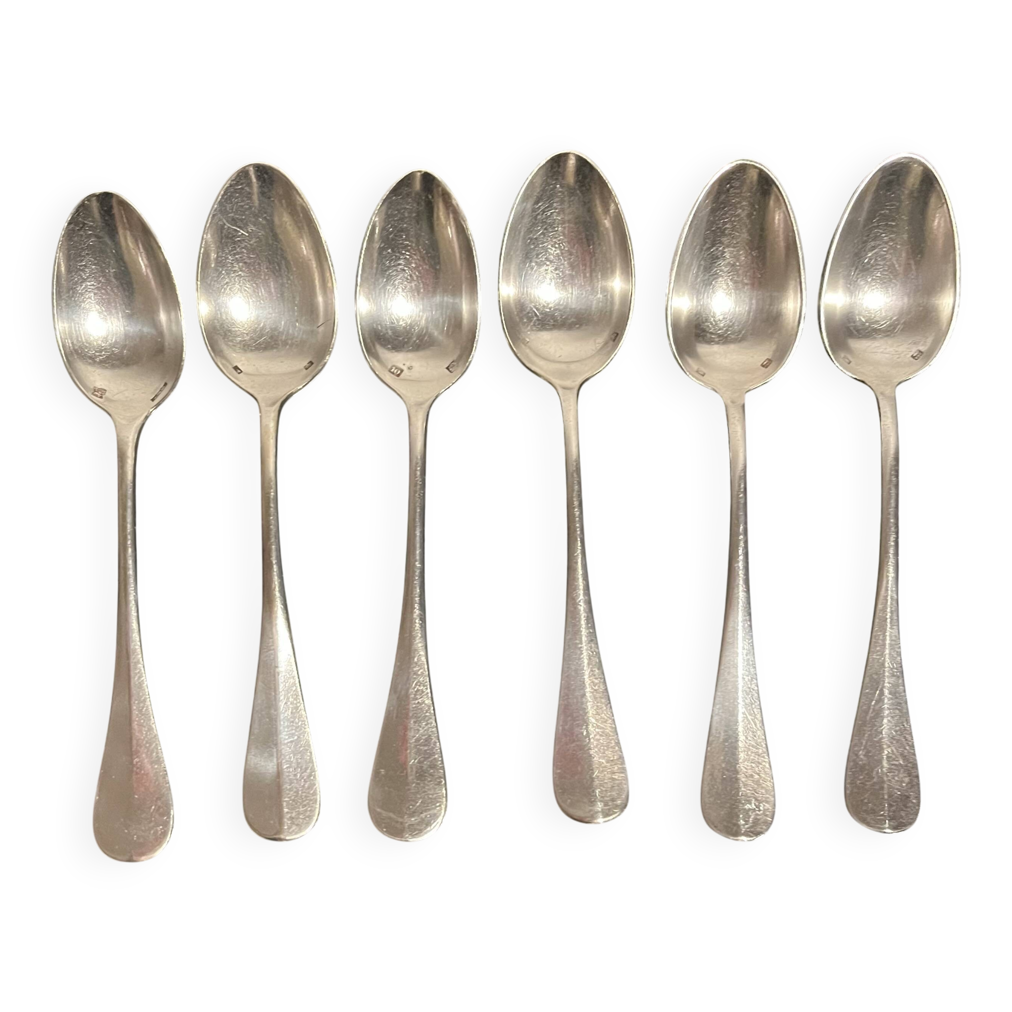 Small silver-plated metal spoons