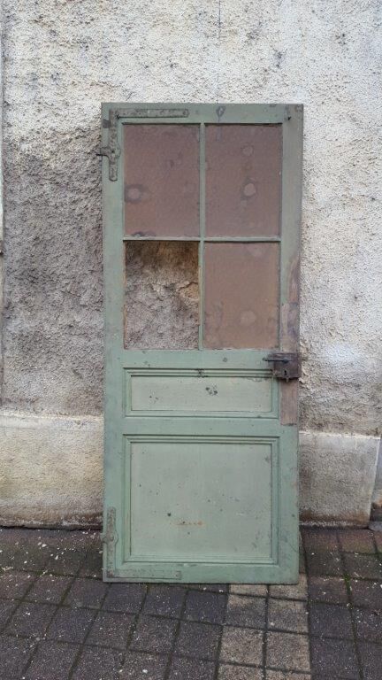 Old green patina door