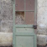 Old green patina door