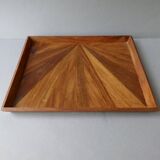 Marquetry tray of different types of wood