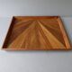 Marquetry tray of different types of wood
