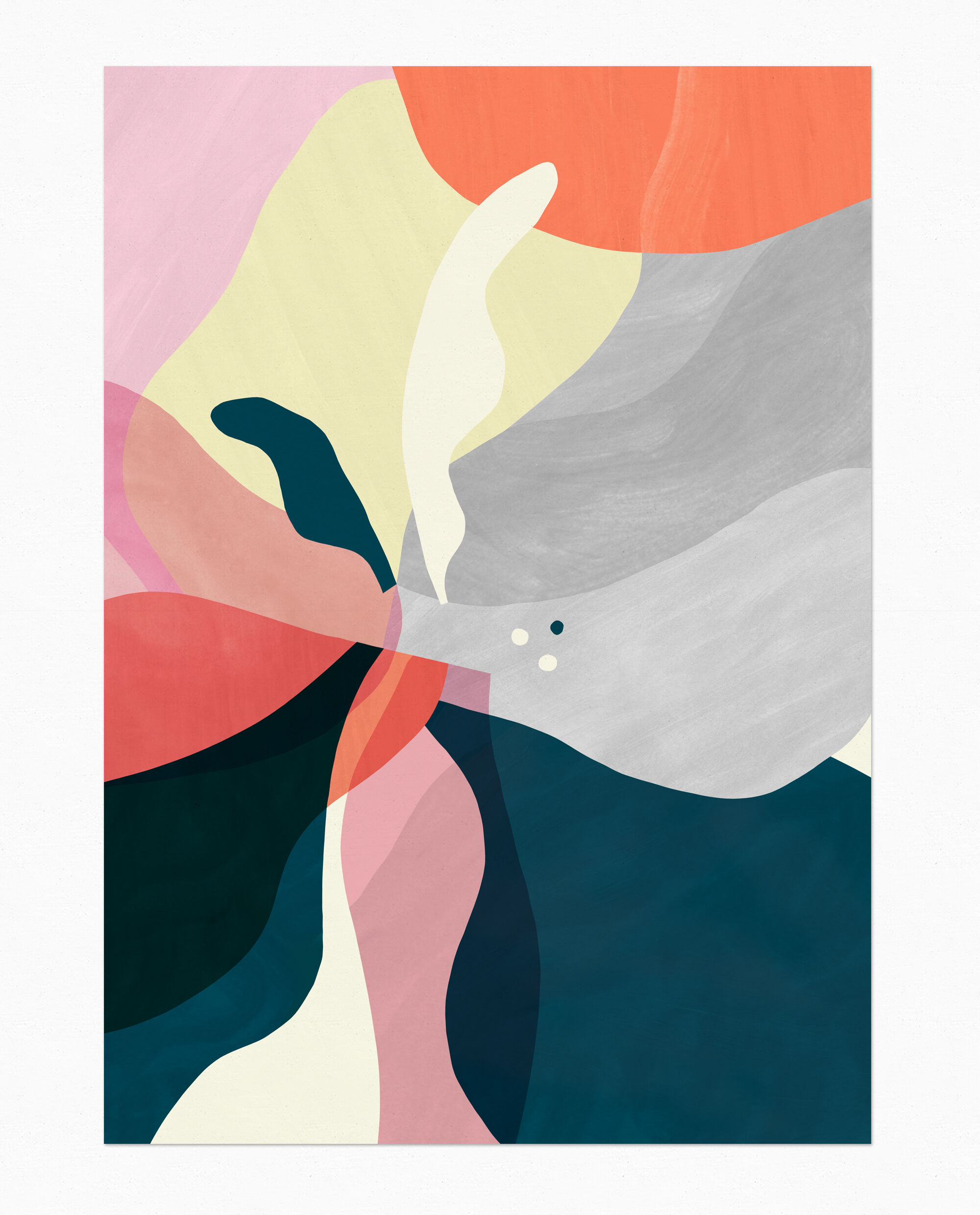 Pink spring art poster, 50×70 cm