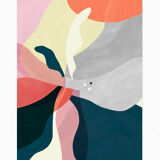 Pink spring art poster, 50×70 cm