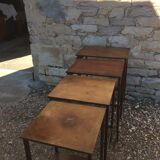 Pull-out tables old marquetry