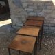 Pull-out tables old marquetry