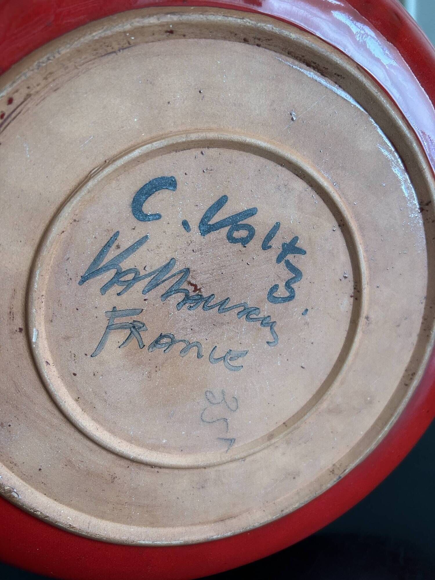 ceramic plate 32cm Charles Voltz Vallauris