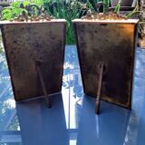 Pair of small copper frames