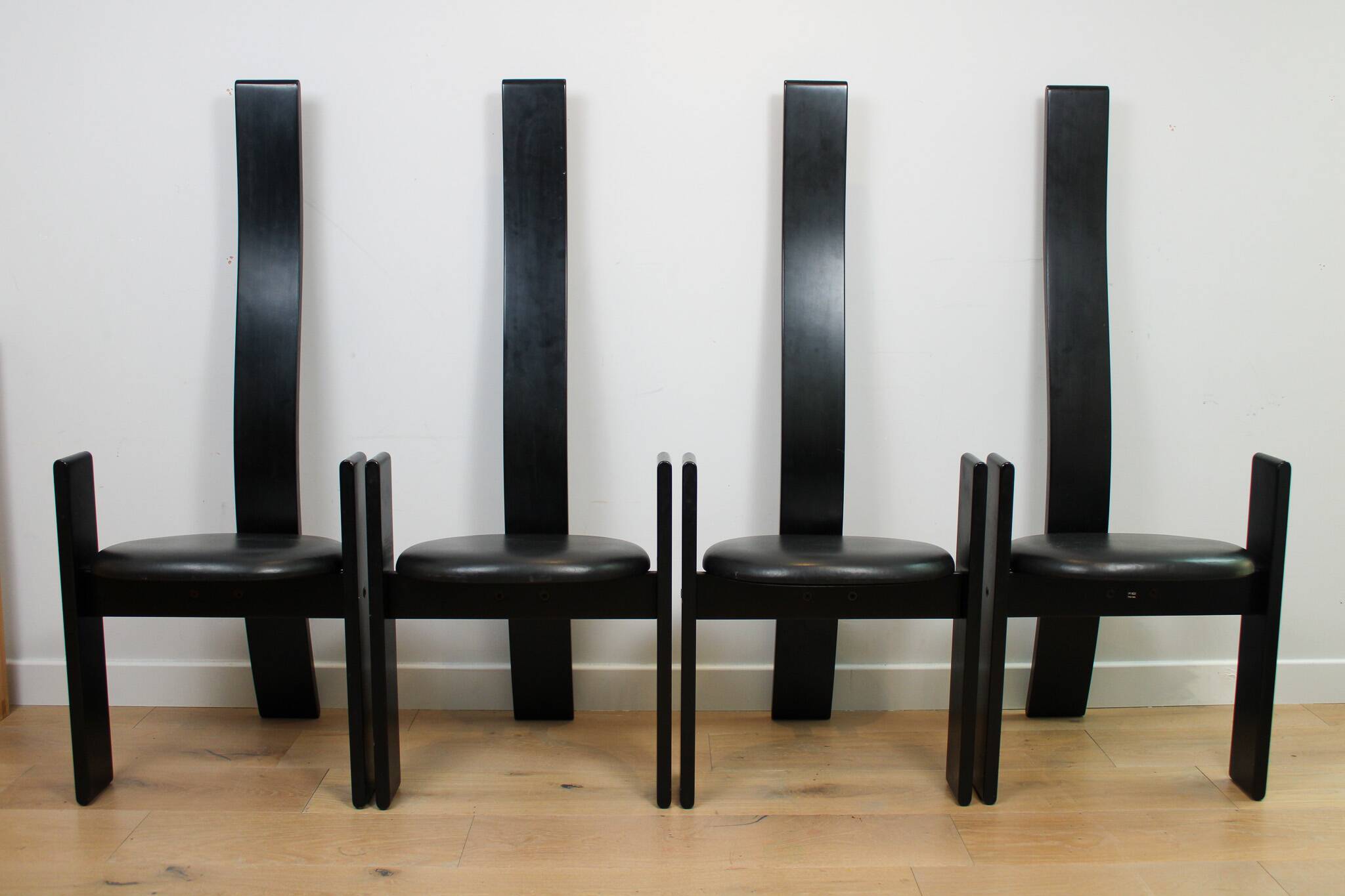 Set of 4 dining chairs model 'Golem' designed by Vico Magistretti for Poggi