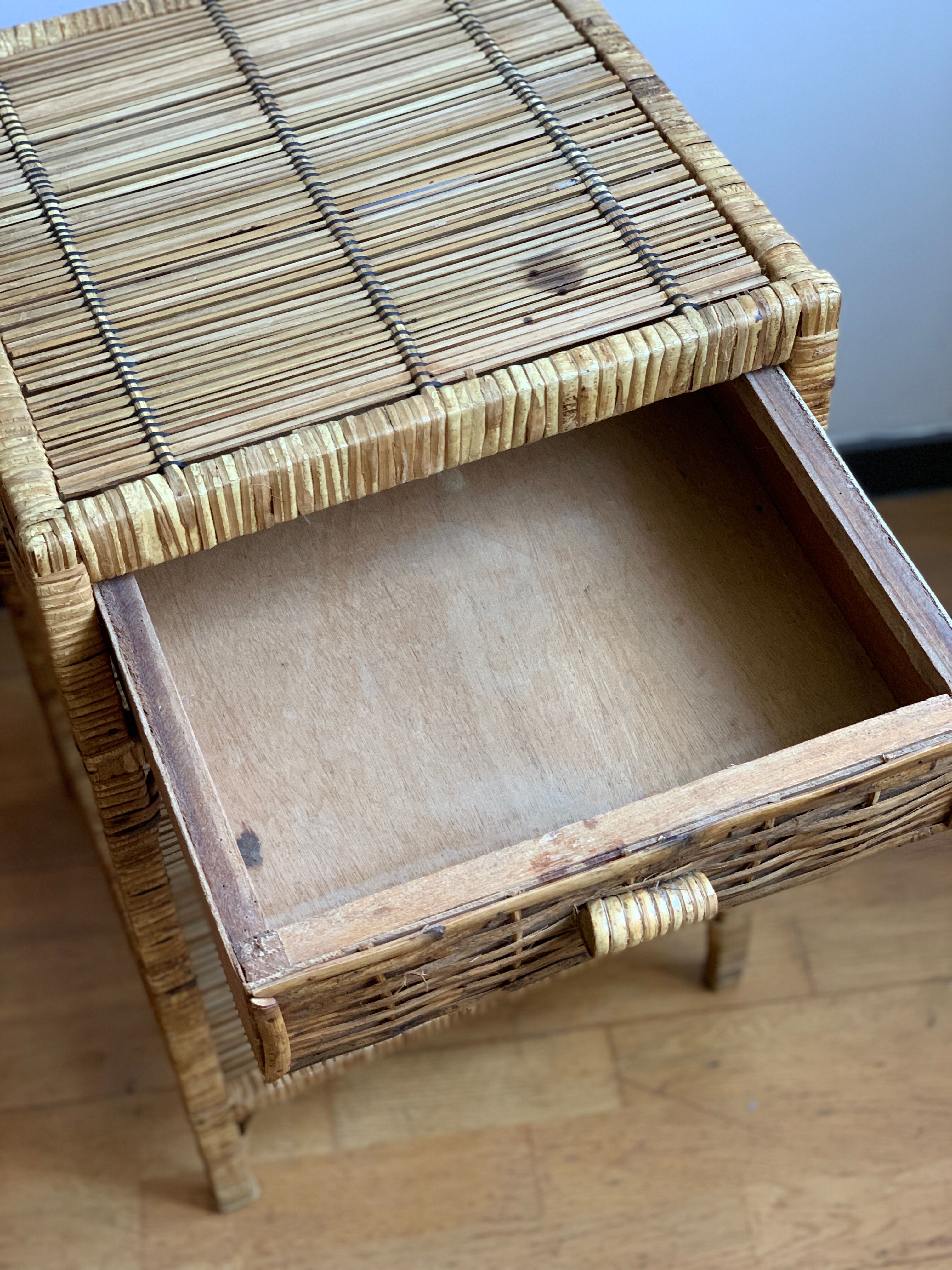 Meuble rotin vintage