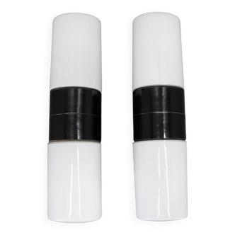 1960s Set of Two Glass/Bakelite Wall Lights , Czechoslovakia
