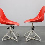 1960s Miroslav Navratil Set of Eight Fiberglass Chairs for Vertex, Czechosl