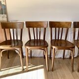 set of 6 bentwood bistro chairs from the 1950s