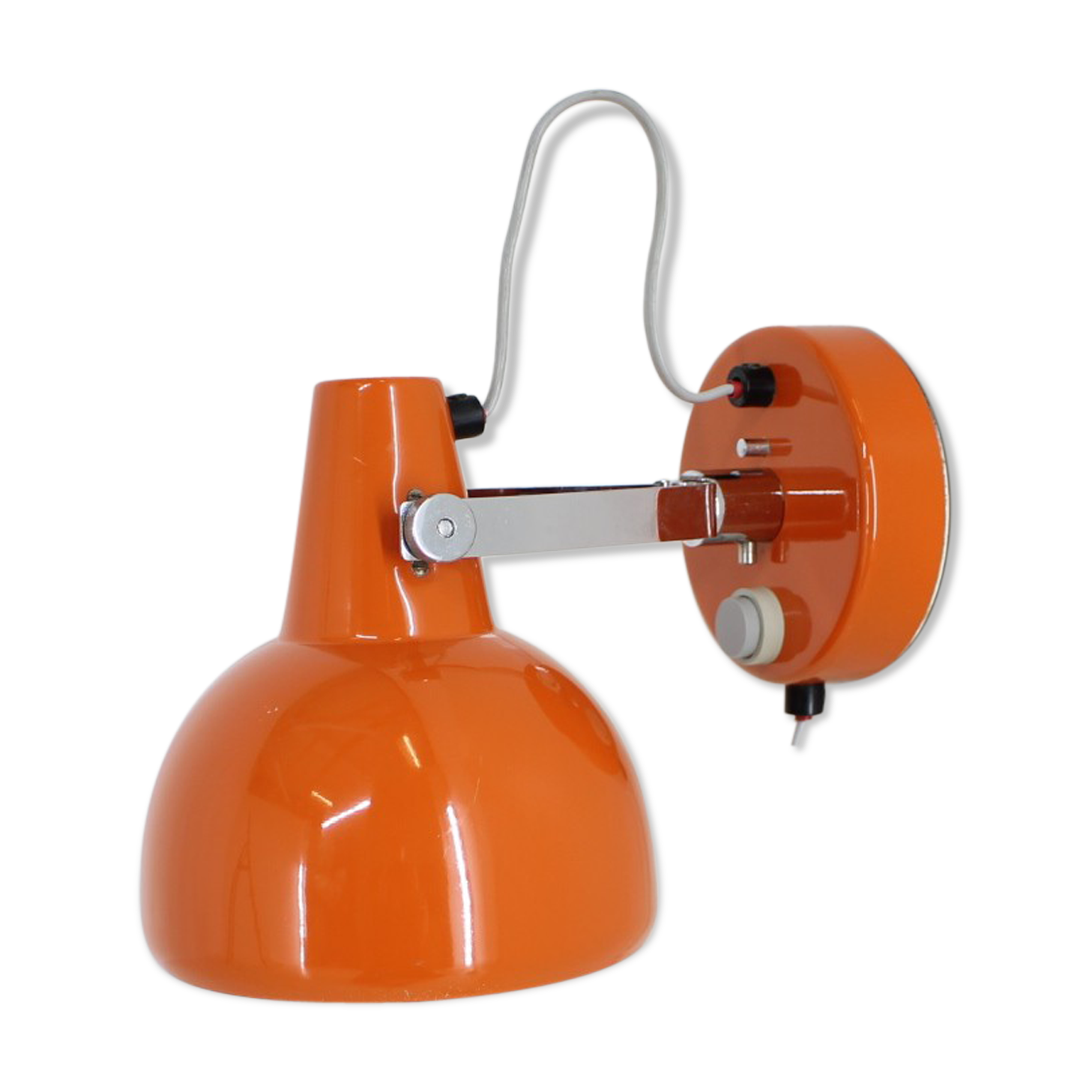 Mid-century orange wall lamp/Lidokov, 1970´s